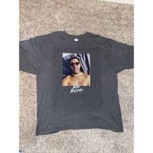 Bad Bunny Face Print T-Shirt 2XL‎